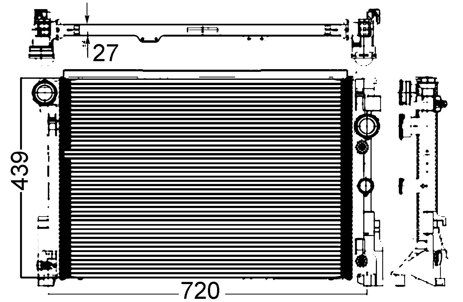 Mercedes Radiator (Auto Trans) 2045004303 - Behr 376749551